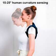 2-In-1 Back & Shoulder Massager – Posture Corrector With Vibration & Heat, 3-Speed Adjustable, Intelligent Timing For Home Use - 藏蓝色 - 查看 8