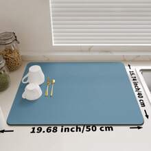 1 件纯色滴干垫，防滑吸水耐磨咖啡机垫，柔软硅藻土排水垫，排水垫，咖啡垫，酒吧餐厅垫，宠物垫，餐具垫，浴室垫，餐桌装饰台面垫，家庭厨房用品