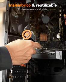 WOLFBOX Plumero de Aire Eléctrico MegaFlow50 con 110,000 RPM, Soplador Compacto Ajustable a 3 Velocidades, Carga Rápida, Para Computadoras, Teclados, Hogar, Exteriores y Coche. H7ST