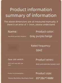 OBOVAY 10W Stiratore portatile per vestiti, Stiratore a vapore portatile, Ferro da stiro a vapore portatile, Riscaldamento rapido, Uso bagnato/asciutto, Stiratura rotante, Per tutti i capi, Miglior regalo per le ragazze, Alimentato tramite USB