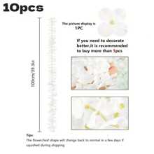 10 piezas Guirnalda floral blanca, enredadera de glicinia y orquídea colgante para boda, vid de glicinia artificial para decoración de fiesta, boda, jardín, decoración de boda de primavera y verano, adorno artificial, decoración del techo de la sala de bodas, accesorio fotográfico, decoración de pared de boda, Navidad