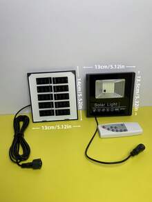 1pc ABS Material Wireless Outdoor Waterproof Photosensitive Remote Control Timed LED Solar Floodlight, Suitable For Garden, Home, Courtyard, Plaza, Road, Park, Outdoor Construction, Emergency Repair Lighting (Small Size With 18650-800mAh Battery, Medium Size With 18650-1200mAh Battery, Large Size With Dual 18650-1200mAh Batteries) - Multicolor - View 8