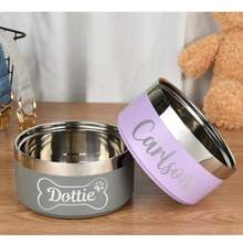 1个不锈钢宠物碗,防滑防溢设计,大容量,适合中大型犬食用,兼具装饰性和美观性。碗身可雕刻,风格时尚、多彩、复古、可爱、简约、萌趣,可定制,独一无二,适合周年纪念、生日等场合,也可作为旅行收纳用品。 - 彩色 - 查看 10