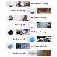 CDRDQ Electric Spin Scrubber, Shower Cleaner Brush Waterproof 2H Fast Charge, Bathroom Cleaning Brush 2 Adjustable Speeds, With 11 Replaceable Brush Heads, For Bathroom Floor Kitchen Window - White - View 11