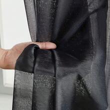 2 Cortinas de Gasa semitransparentes con Ojales para recámara y Sala de Estar (54 Pulgadas de Ancho x 84 Pulgadas de Largo, Gris Plateado) - Negro - Ver 12