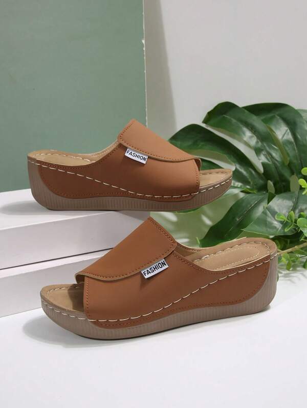 Lässige Strandpantoffeln, modische multifunktionale bequeme Keilschuhe, Boho-Stil