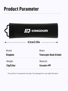 KINGDOM KINGDOM Teleskop Haken Schleifer Angelwerkzeug 23g 8,5cm tragbarer Keramik Angelhaken Schärfer Werkzeug Teleskop Angelausrüstung Schleifer Rostbeständig Teleskop Design kleines Volumen einfach zu transportieren
