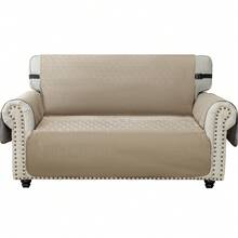 YSTYLE Vỏ bọc ghế sofa 1/2/3/4 chỗ có tay vịn, Vỏ bọc ghế bành đa năng, Vỏ bọc ghế sofa chống trượt, Vỏ bọc ghế sofa chống trầy xước, Vỏ bọc ghế sofa chống bẩn, Tấm bảo vệ ghế sofa cho mèo và chó - Màu Khaki - Xem 8