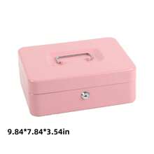 Caja de llaves portátil, caja de seguridad para el hogar y la tienda, caja de acero para dinero, caja de seguridad para efectivo, almacenamiento oculto para monedas, dinero y joyas