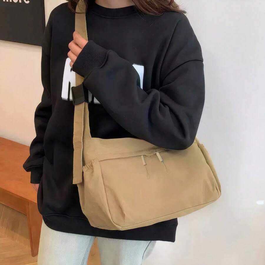 Multineos Comercial Multineos High Quality Nylon Waterproof Casual Men's Women's Bag - 卡其色 - 查看 1