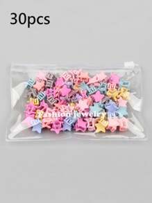 30个儿童可爱甜美雏菊星星迷你彩色小抓夹，日常搭配 - 彩色 - 查看 7