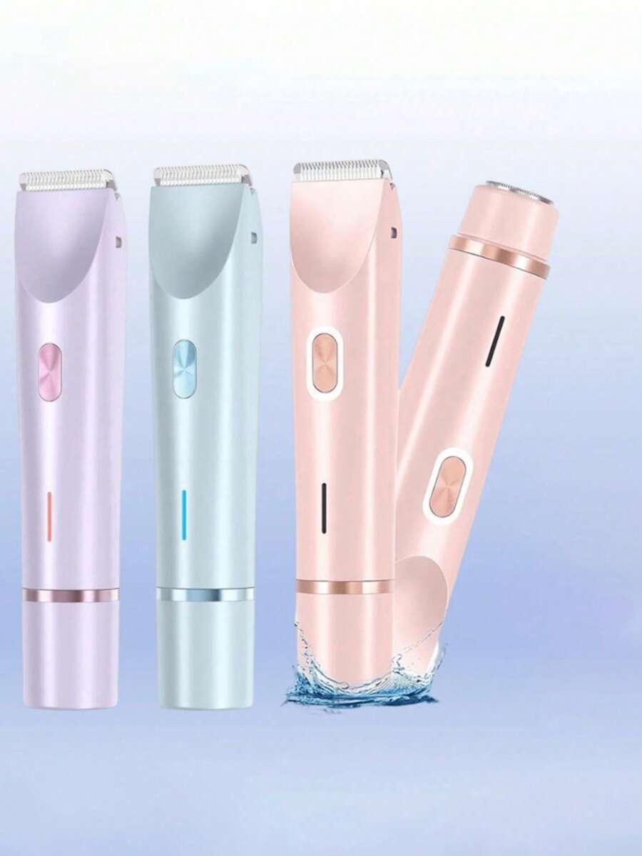 2-In-1 Female Wet And Dry Dual Use Shaver, Female Electric Shaver, Whole Body, Legs, Underarm, Double Headed Shaver, Gift - Multicolor - View 1