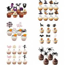 12 miếng mút xốp hình chú dơi và xe ngựa hình phù thủy trang trí bánh cupcake chủ đề ác mộng trước Giáng sinh dùng để trang trí bánh sinh nhật - Nhiều màu - Xem 2