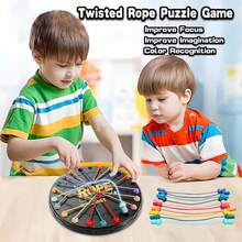 Rope Untangling Puzzle Game, Interactive Family Sensory Toy, Portable Stress ReliefBrain Teaser For Kids & Adults (Black) Perfect Birthday Gift, Holiday Gift, Christmas Gift - Black - View 6