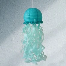 Hanging Jellyfish Paper Lanterns Under The Sea Decorations For Birthday Baby Shower Ocean Themed Party Supplies - Màu xanh đậm - Xem 1