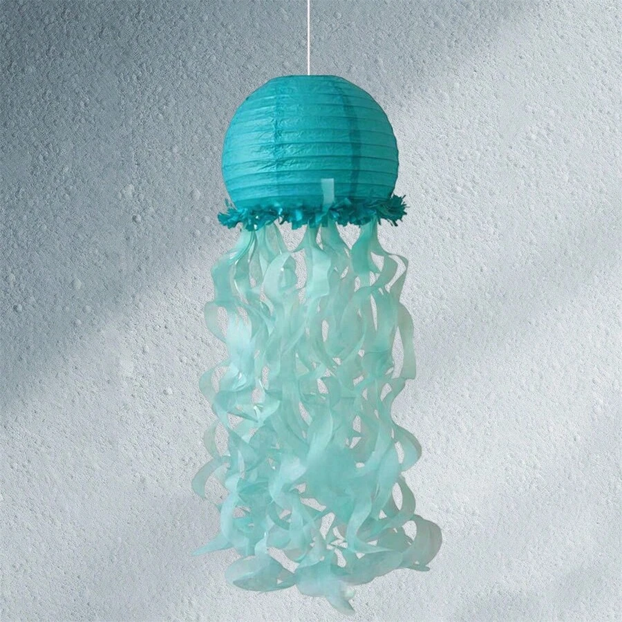 Hanging Jellyfish Paper Lanterns Under The Sea Decorations For Birthday Baby Shower Ocean Themed Party Supplies - Màu xanh đậm - Xem 1
