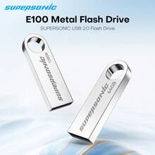 Supersonic 超音速USB闪存盘 16GB 32GB 64GB 128GB USB2.0 U盘 金属U盘 外置存储棒 适用于PC - 銀色 - 查看 7