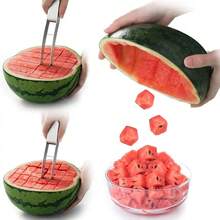Watermelon Cutter Slicer,Stainless Steel Watermelon Cube Cutter Quickly Safe Watermelon Knife,Fun Fruit Knives Salad Melon Baller For Kitchen Gadget - 1 cái - Xem 6