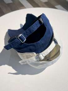 Back-To-School Season Star Same Style Fashion Retro Broken Hole Cool Embroidery Letter Baseball Cap Big Head Circumference American Cap Young Couple Fashion Street Curved Brim Hat Blocking Ultraviolet Sunshade Hat Outdoor Sports Wear Retro European And American Style Unisex Couple Baseball Cap