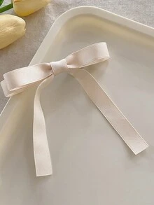 6个/1个 黑色/白色/米色/粉色/卡其色/棕色 4.52英寸丝带蝴蝶结发夹，优雅可爱简约时尚街头休闲复古宫廷风高品质丝带蝴蝶结，适合女性日常发型装饰、化妆、通勤、度假、上学、派对、节日、礼物、爪夹、发爪、发夹、发卡、鳄鱼夹、秋季、白色发饰、黑色配饰、女士冬季装扮、蝴蝶结、情人节配饰、头部配饰、发夹 - 彩色 - 查看 5