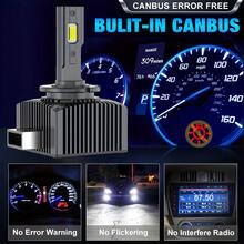 TOAUTO D系列D3S LED汽车大灯灯泡D1S D2S D4S D5S D8S涡轮灯30000LM 6000K 100W汽车灯即插即用 - 白色 - 查看 4