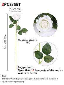 1/5/10pcs 20.07in Romantic Artificial Roses Flowers Flannelette Roses Fake Plants, Flower Bouquet, For Home Decor, Wedding Decorations, Fall Decor, Autumn Decor, Room Decor, Kitchen Accessories, Dining Room, Bedroom Decor, Bathroom Accessaries, Party Decorations, Halloween Decor, Christmas Decoration, New Year Decoration, Bride Holding Flower, Campus Decorations, Garden Accessories Outdoor