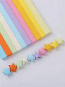 540 Pcs Origami Stars Paper Strips Handmade Home Cards Gift Party Decoration Craft Decoration Intellectual Paper Folding Lucky Star, Five-Pointed Star