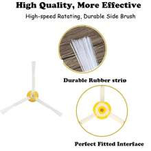 扫地机配件以及吸尘器配件，边刷替换件适用于 iRobot Roomba 900、800、700 和 600 系列 960 980 985 860 870 877 880 890 891 895 805 761 770 780 790 614 650 665 671 675 690 694 型号 6 件装 - 6件 - 查看 4