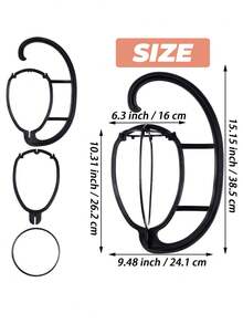 悬挂式假发架，用于干燥和展示，便携式可折叠假发支架，用于假发和发片