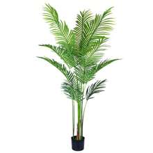 4FT Artificial Areca Palm Potted Fake Dypsis Lutescens For Home Office