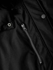 Manteau parka à capuche épais doublé thermique pour femmes grande taille, veste d'hiver pour l'extérieur - Noir - Voir 6