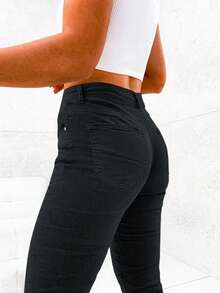 Pantalon court femme Pantalon femme Short boyfriend 7 points avec élastique Noir Blanc Marron Beige Blanc Exclusivité été Quotidien Plein air été - Noir - Voir 4