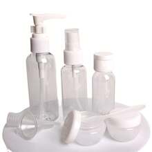 Set de 8 botellas cosméticas de viaje, kit organizador de maquillaje portátil, bolsas de plástico EVA