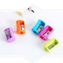 10/30/50pcs Mini Colorful Manual Pencil Sharpeners - Single Hole, Rectangular Plastic Design In Multiple Colors, Ideal For School And Office Use