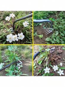 1 件锰钢园艺和除草工具 - 手动园艺耙，配备符合人体工程学的绿色和黄色手柄，可轻松去除土壤和杂草，两用手动除草铲，适用于园艺任务，手动园艺工具 | 符合人体工程学的园艺工具 | 重型园艺工具 - 彩色 - 查看 10