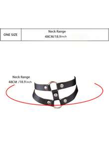 Leather Choke,Choker For Women,Choker Necklace,Halloween Costumes,Ladies' Harness Leather