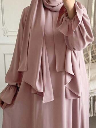 1pc Hijab Nida Fabric, Skin-Friendly & Breathable, Suitable For Women To Wear Casually In Any Occasion, Abaya For Dress