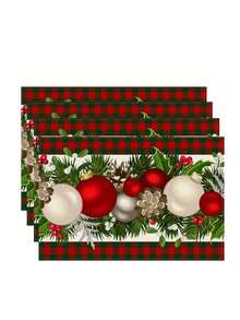 12 piezas/24 piezas Manteles individuales de muñeco de nieve navideño, Banderas de mesa de muñeco de nieve, Manteles de invierno, Adecuados para la decoración de la cocina y la mesa de comedor en Navidad