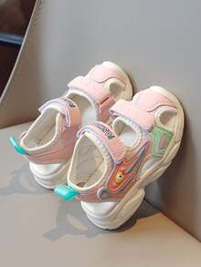 Toddler Baby Anti-Kick Sandals, Summer New Girls Walking Shoes, Korean Style Boys Beach Shoes, Soft Bottom Functional Shoes - Pink - View 2