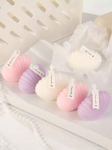 1 pieza Vela de incienso con forma de concha, de apariencia exquisita. La llama de la vela parpadea y emite un encantador aroma, creando fácilmente una pequeña esquina acogedora y cómoda, agregando un toque de poesía a la vida.