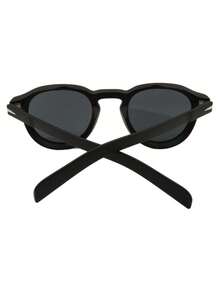 Premium Retro Vintage Oldstyle Round Sunglasses Acetate UV400 Sun Protection Unisex - 黑色 - 查看 8