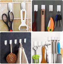 Ganchos Para Pared, Salandens 23 Piezas(11 Grande +12 Pequeño) Ganchos De Acero Inoxidable, Ganchos De Metal,Ganchos Adhesivos Para Pared,Para Pared, Ropa, Cocina, Baño, Colgar, Bolsas - 1 - Ver 5
