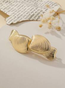 1 件海洋系列女士发夹，一体式贝壳装饰弹簧发夹，爪夹，发夹，发夹，发夹，发夹 - 金色 - 查看 2