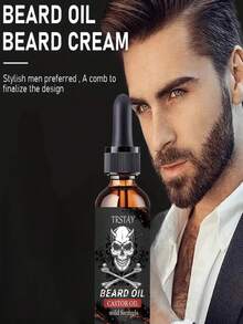 Smooth And Nourishing Beard Care Oil Prevents Tangles And Chaos With Light Essential Oil Penetration For Softer Whiskers And Stylish Contours Hydrating Formula For Healthy Beard Growth And Shine - Multicolor - View 3