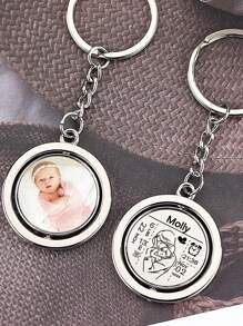 1 buc breloc personalizat cu imagine - brelocuri rotative față-verso cu fotografii colorate, cadouri memoriale pentru iubitorii de familie, Crăciun, Anul Nou, cadouri de petrecere de Ziua Îndrăgostiților, cadou de absolvire, cadou de Ziua Mamei, cadou de Ziua Tatălui, durabil, colorat, drăguț, adorabil, amuzant, Kawaii, Y2K, elegant, unisex, casual, personalizat, unic, personalizat, cadouri ideale pentru el, cadouri ideale pentru ea, iubitul, prietena, familia, prietenii.