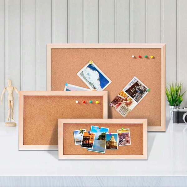 Vintage Pine Wood Frame Cork Board Bulletin Message Board Photo Display Boards 3 Sizes For Chosen