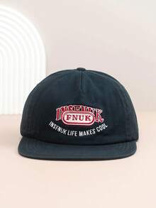 1 szt. Miękka czapka baseballowa z haftowanym napisem Crown, czapka typu snapback z płaskim daszkiem w stylu vintage Street Style dla kobiet, wygodna, duża głowa, nowa jesień/zima