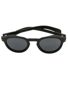 Premium Retro Vintage Oldstyle Round Sunglasses Acetate UV400 Sun Protection Unisex - 黑色 - 查看 7