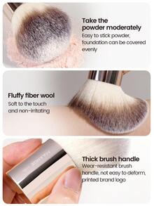 MAANGE 13件套专业铝制化妆刷套装，包含10支化妆刷、1个收纳袋和2个化妆海绵，例如粉底刷、腮红刷、散粉刷、修容刷、高光刷、遮瑕刷、鼻影刷和晕染刷。化妆工具采用柔软亲肤的纤维制成，方便旅行携带。化妆刷套装，送给女性和女孩的理想礼物。 - 金色 - 查看 9