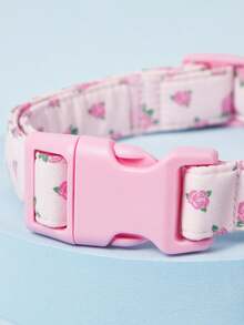 PETSIN 1 chiếc Vòng cổ cho chó dễ thương có mặt dây chuyền hình hoa, Vòng cổ in hoa mềm mại thoải mái có thể điều chỉnh phù hợp với chó nhỏ, vừa, lớn, màu hồng - Hồng - Xem 7